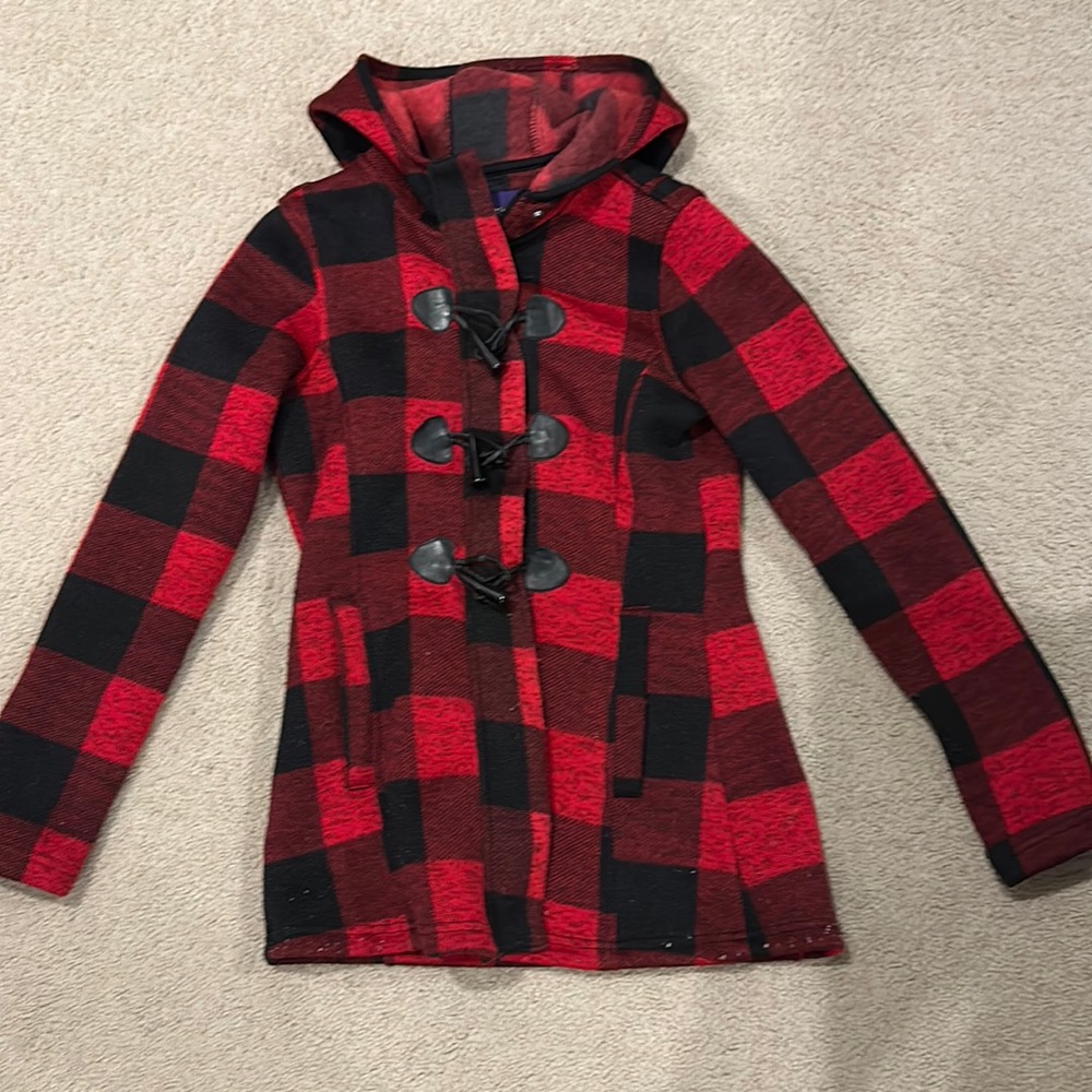 Buffalo plaid coat